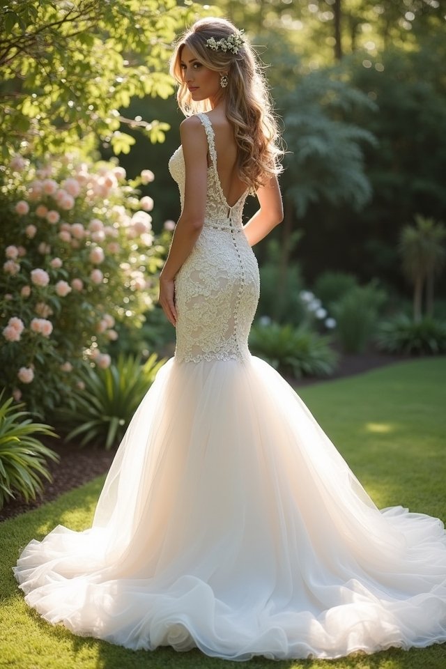 ethereal tulle wedding trains