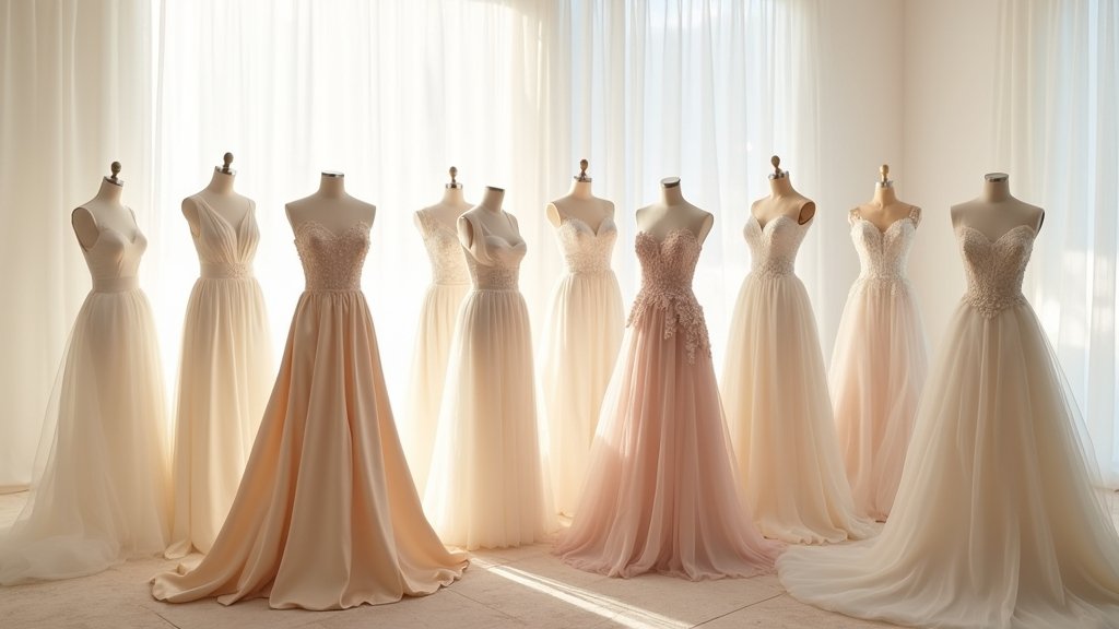 ethereal unique satin wedding dresses