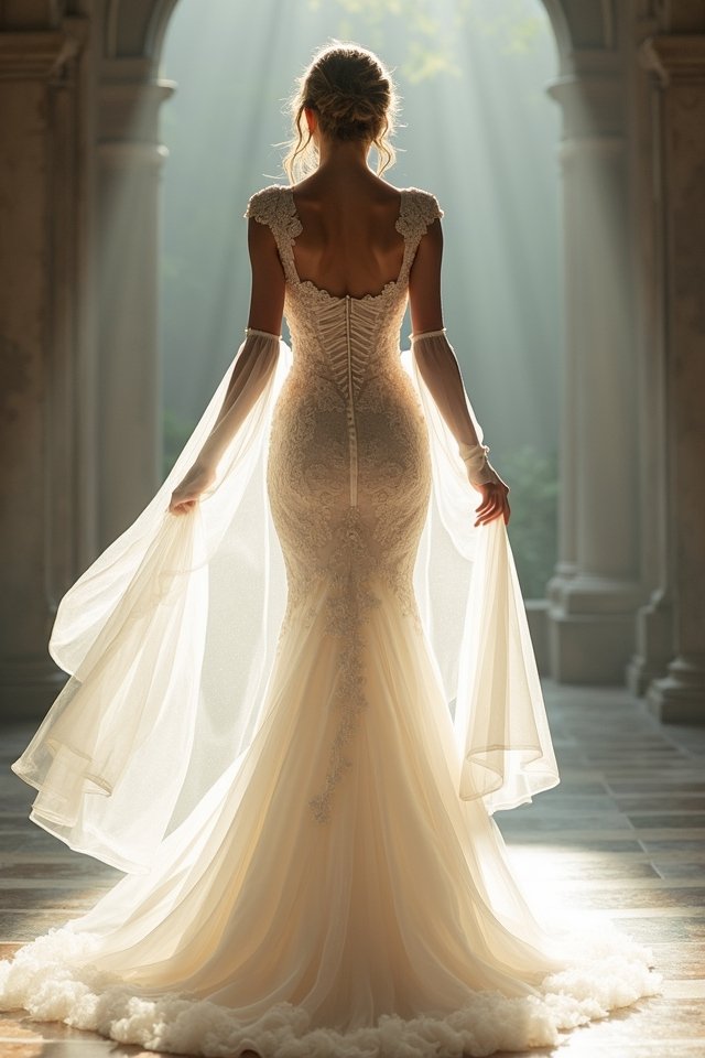 ethereal wedding dress overlay