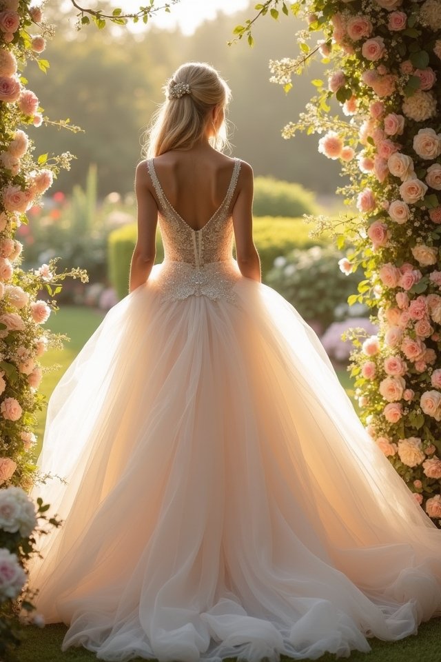 ethereal whimsical tulle layers