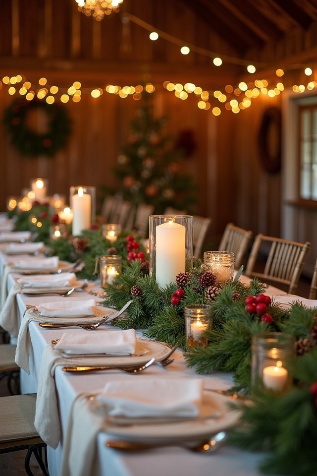 evergreen wedding decor charm