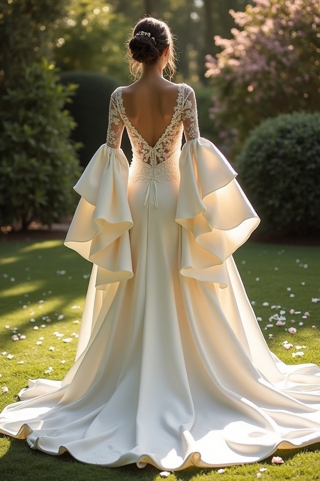 exaggerated sleeves elevate elegance