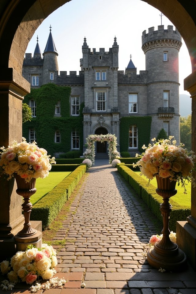fairy tale wedding at castle