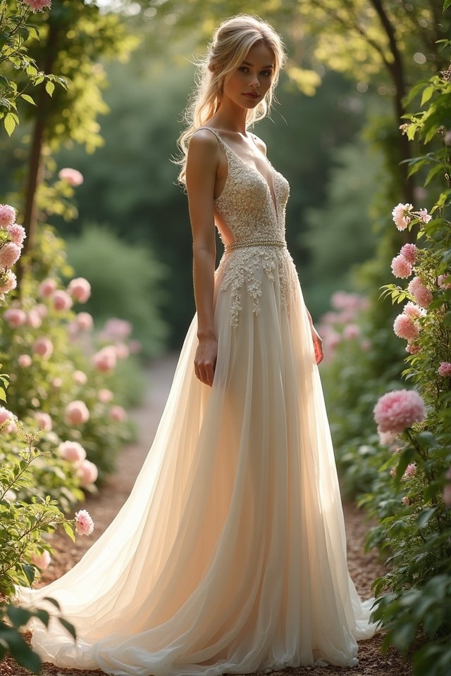 fairytale a line wedding gown