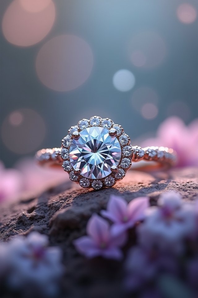 fairytale inspired halo rings