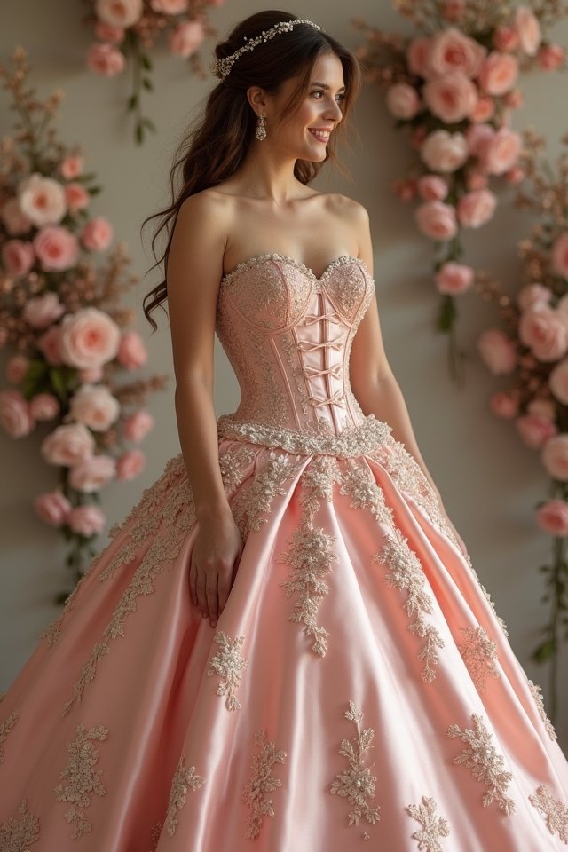 fairytale strapless corset gown