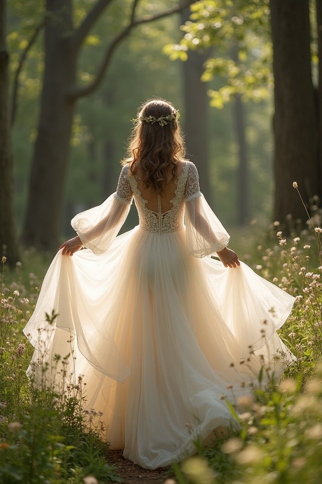fairytale tulle wedding gown
