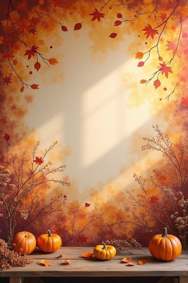 fall colors painted canvas