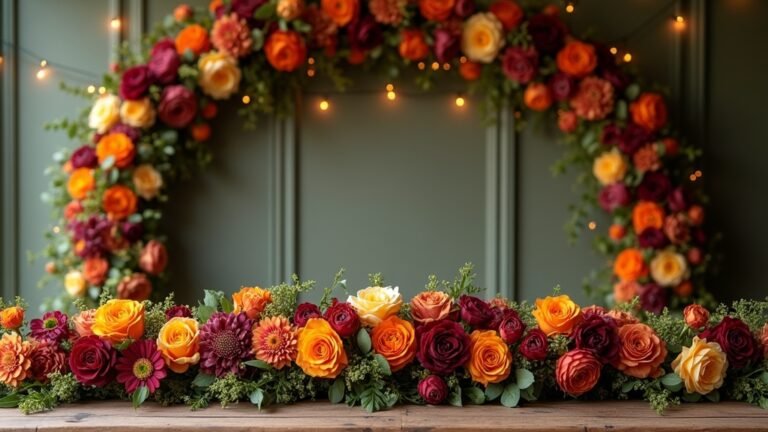 fall wedding flower garlands