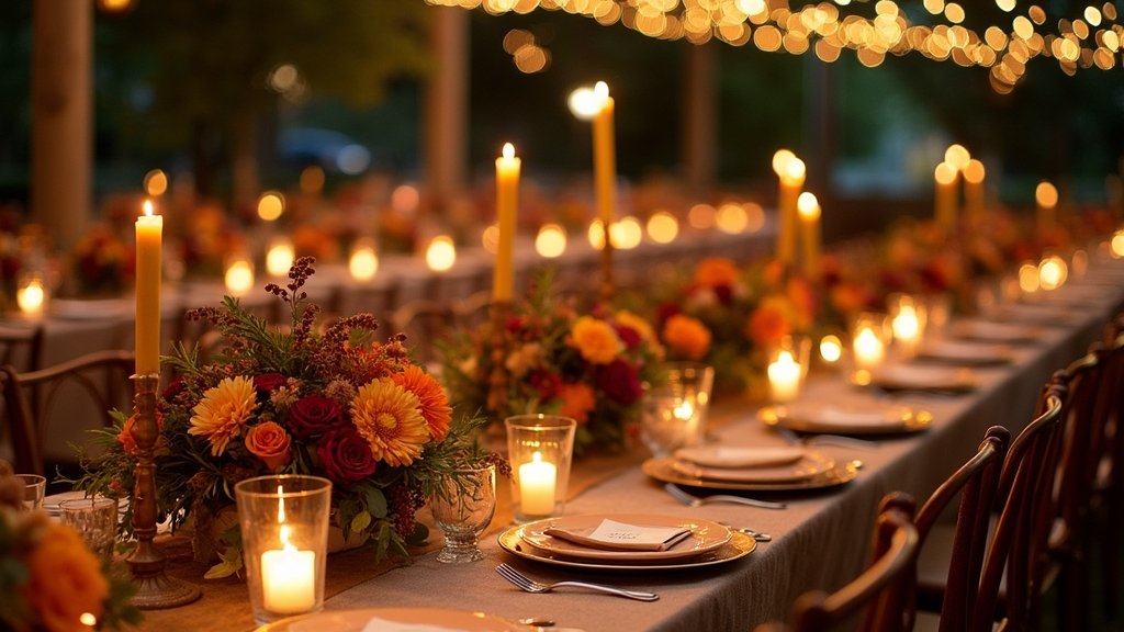 fall wedding table decor