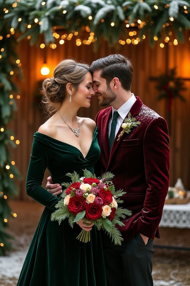 festive alternative wedding attire