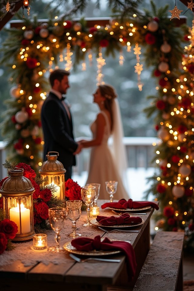 festive holiday wedding decorations