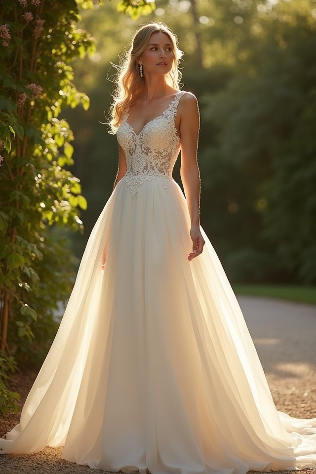 flattering elegant bridal silhouette