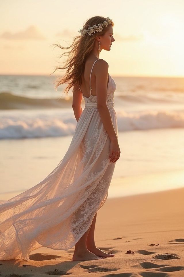 flattering wrap beach dress