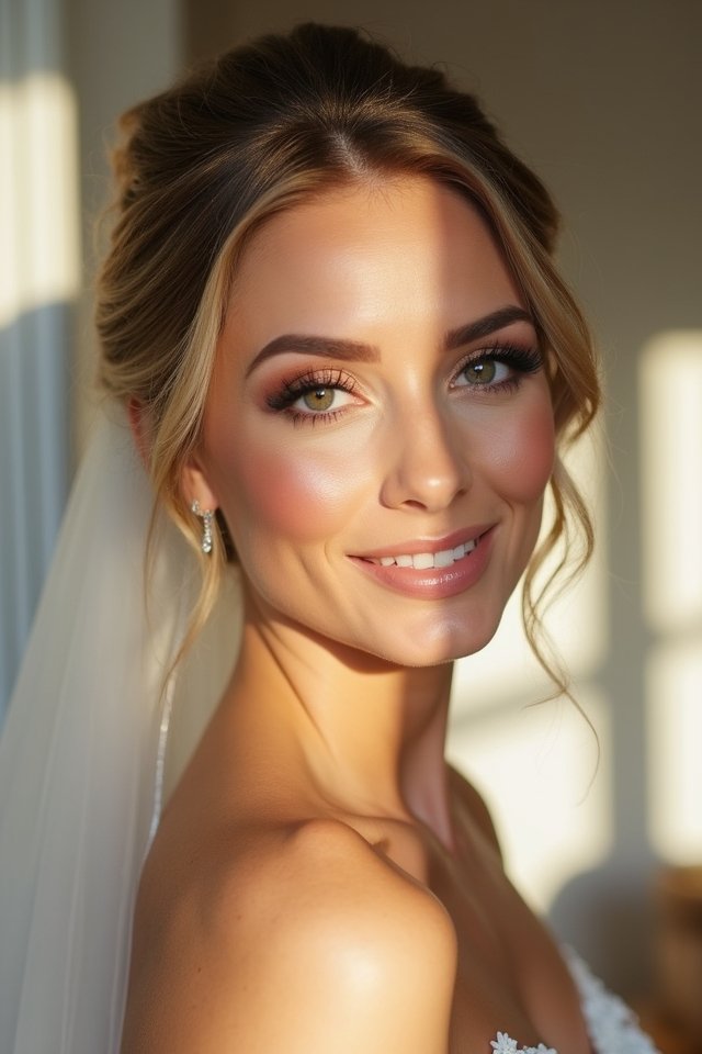 flawless skin soft smoky eyes