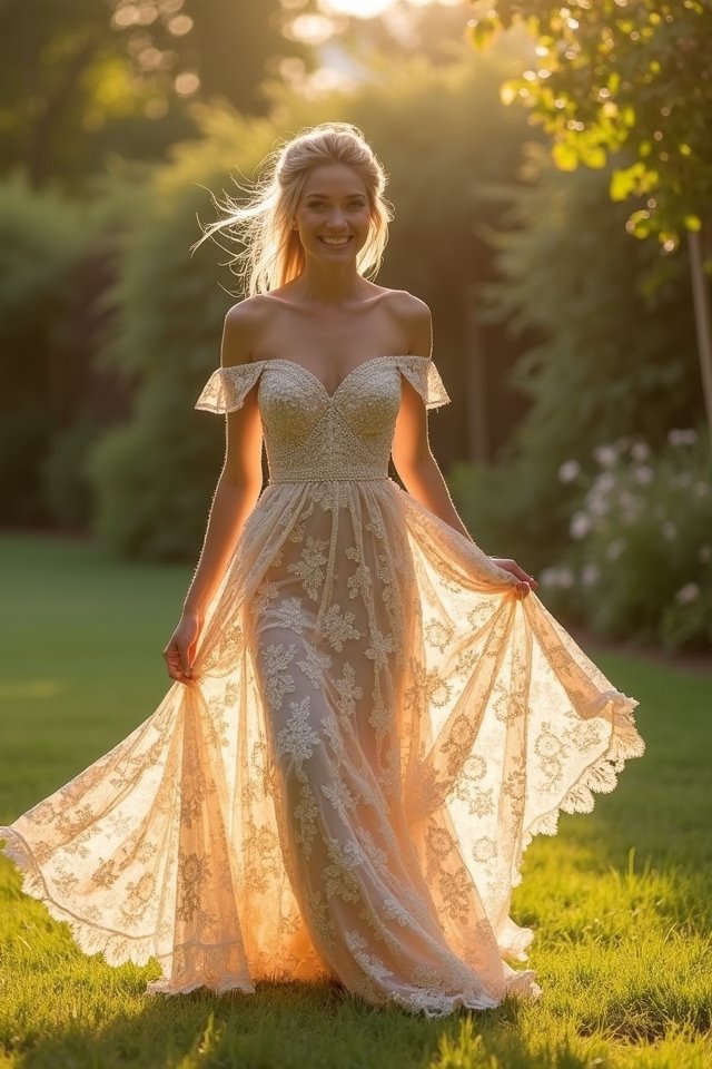 flirty lightweight champagne dress