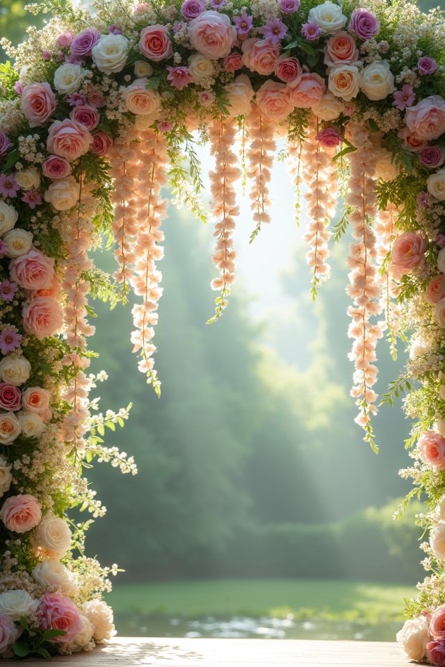 floating floral wedding displays