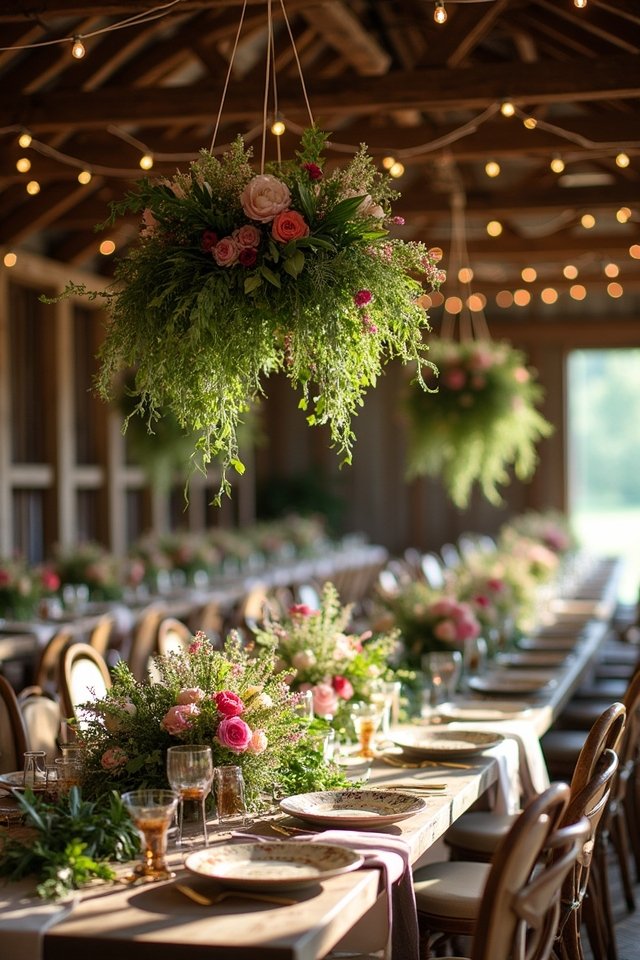 floating flower dining decor
