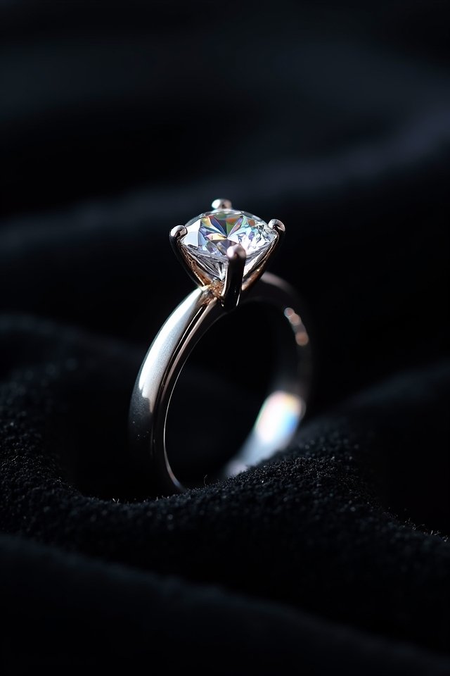 floating gemstone ring design