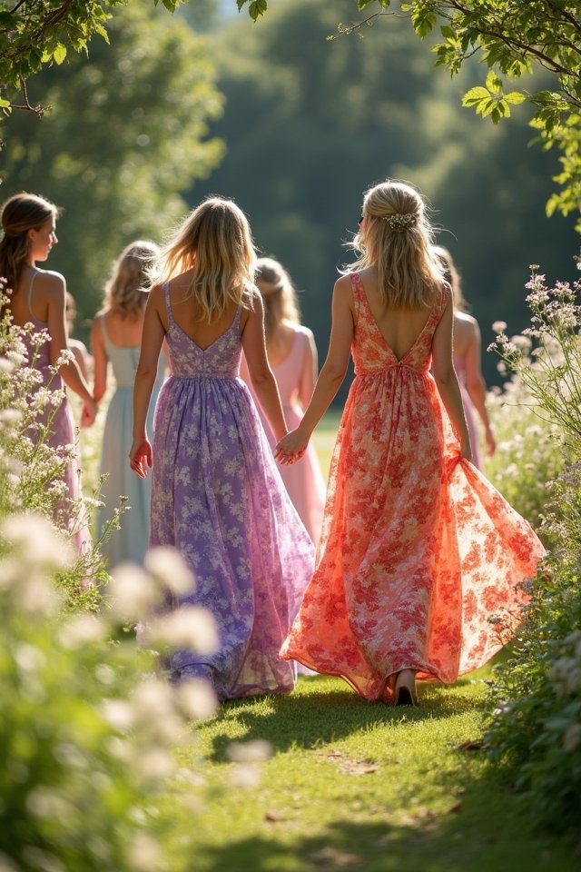 floral a line maxi dress