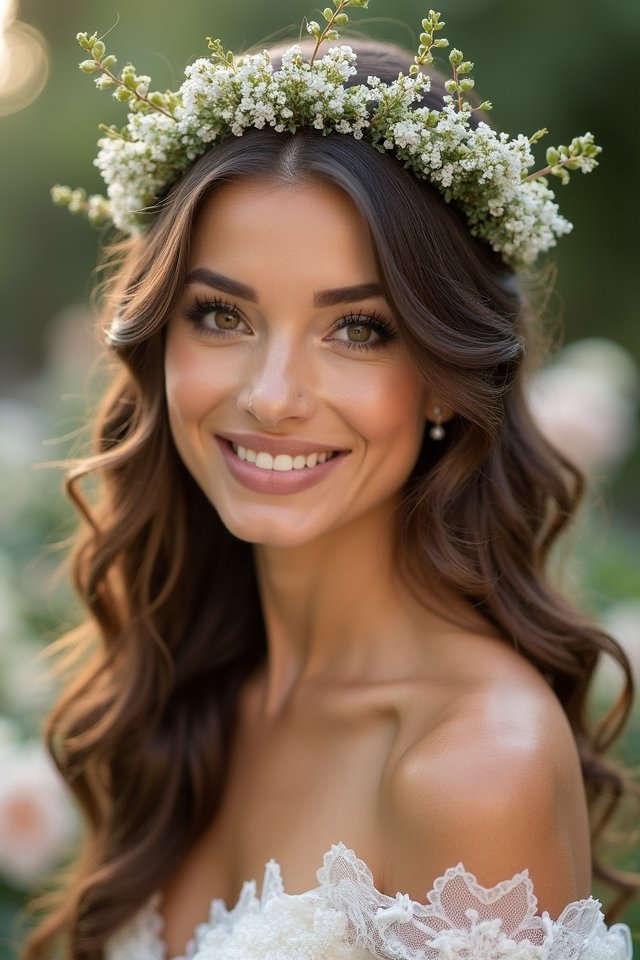 floral accent soft curls