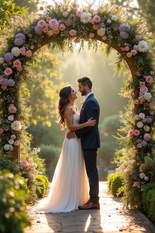 floral arch wedding backdrop