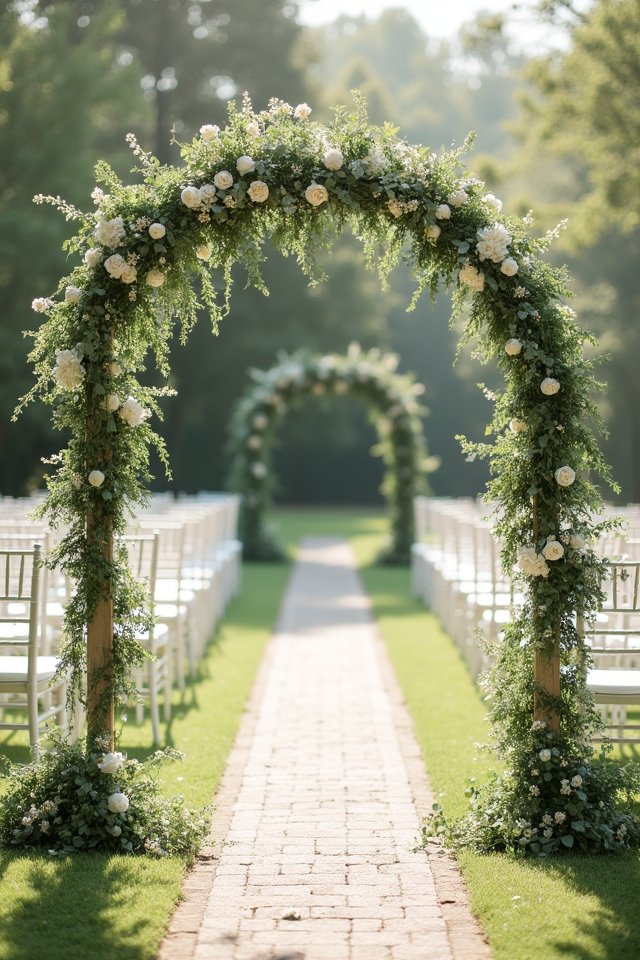 floral arch wedding decor