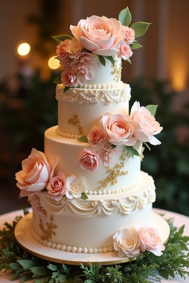 floral cake garden design