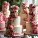 floral cascade wedding cakes