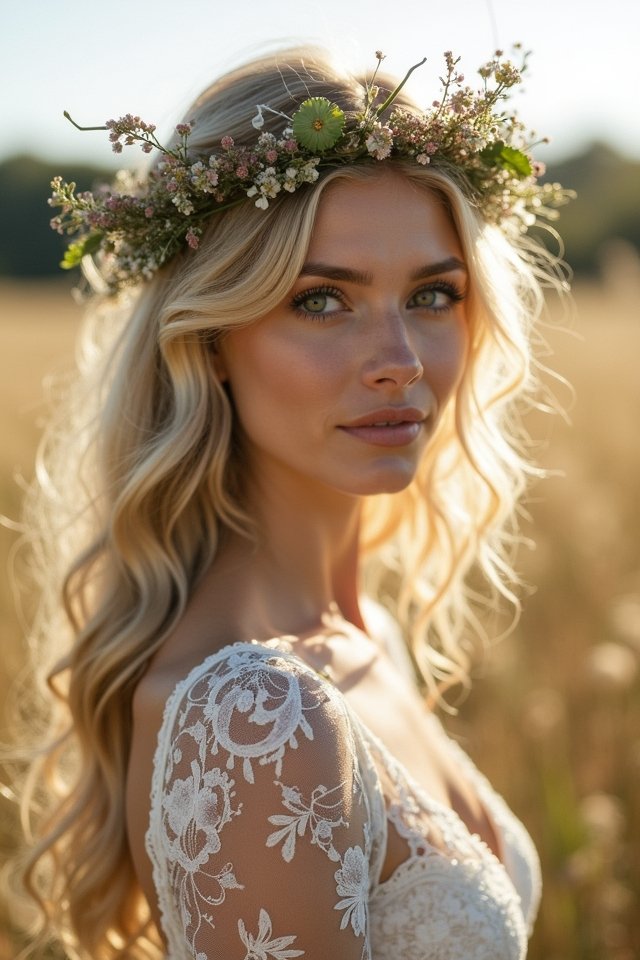 floral crowns and hair vines
