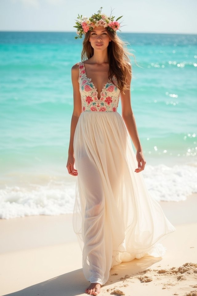 floral elegance for beach