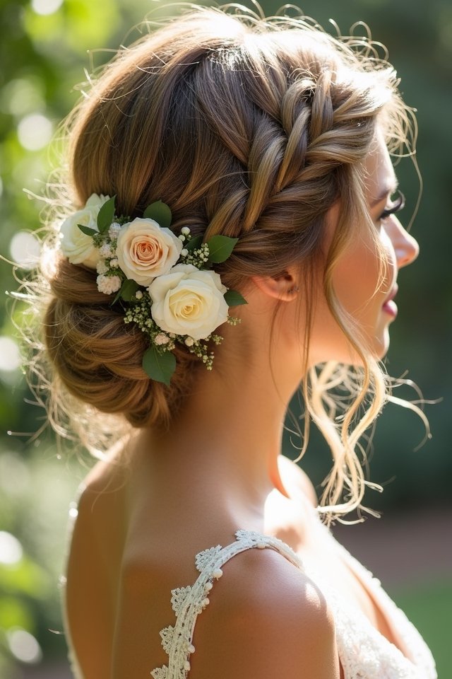 floral elegant updo inspiration