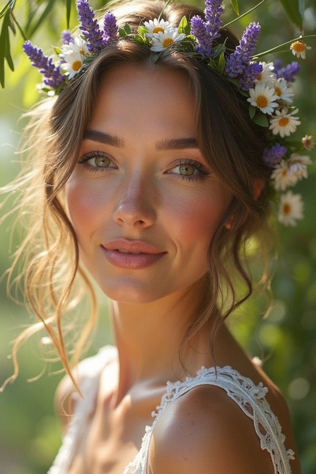 floral elements for bridal beauty