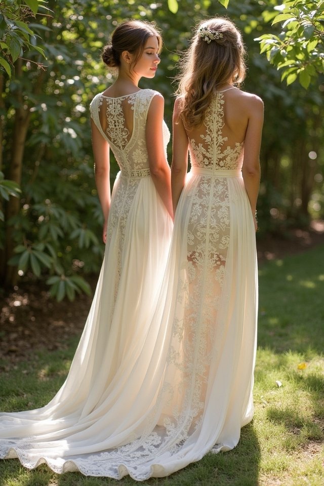 floral embroidered wedding gowns