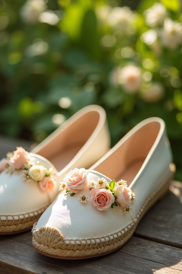 floral espadrilles for brides