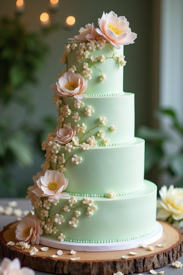 floral garden cake design