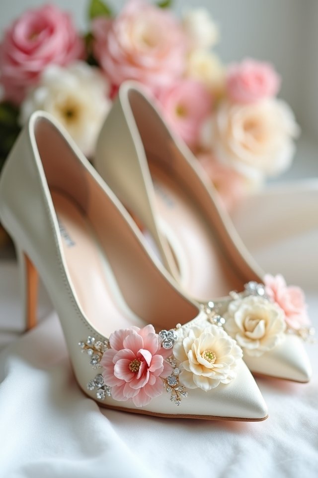 floral heels for elegance