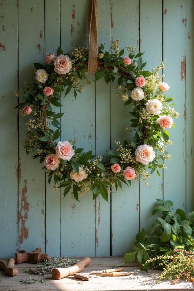 floral hoop wedding decor
