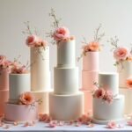 floral minimalist wedding cakes