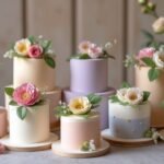 floral modern wedding cakes