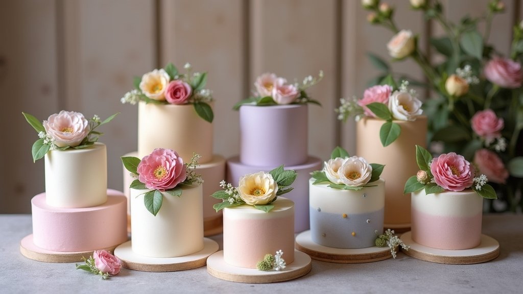 floral modern wedding cakes