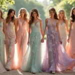 floral print wedding dresses