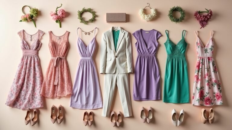 floral themed wedding guest outfits