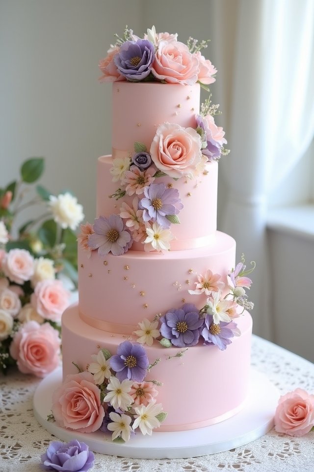 floral wedding cake artistry