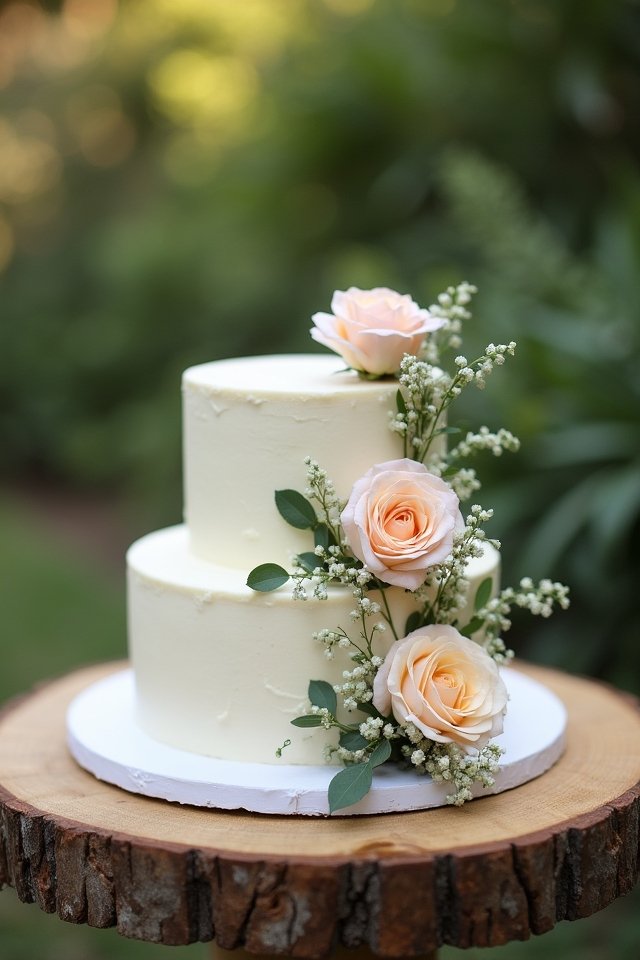floral wedding cake centerpiece