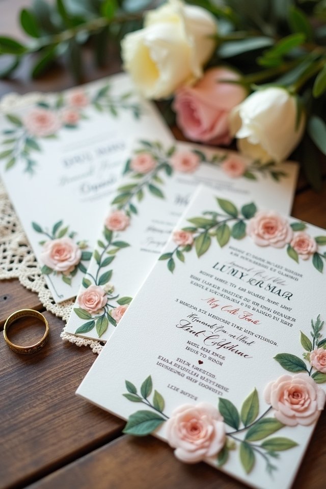 floral wedding invitation designs