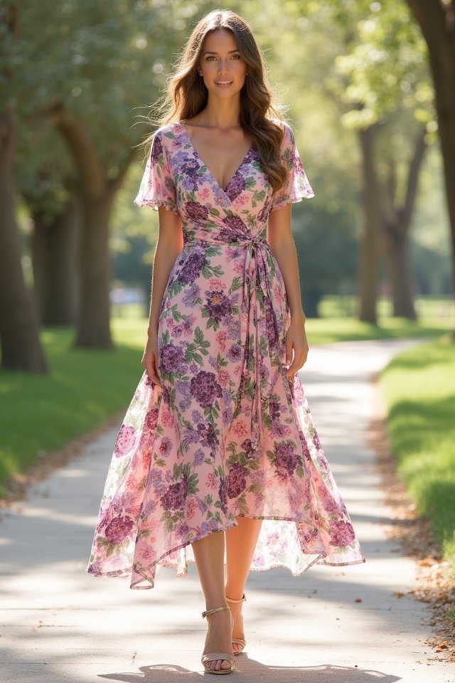 floral wrap dress styling tips