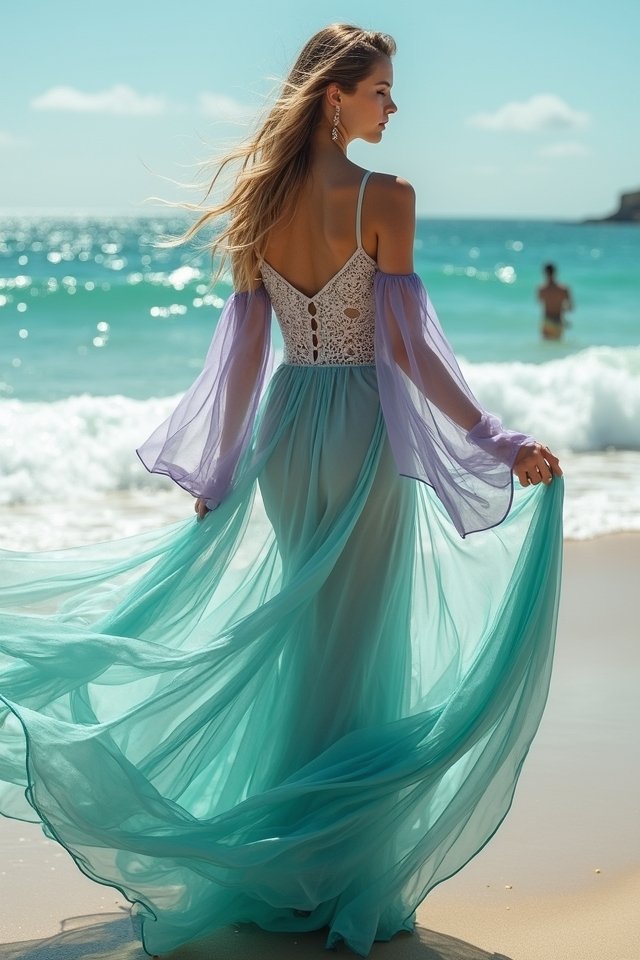 flowing mermaid dress elegance