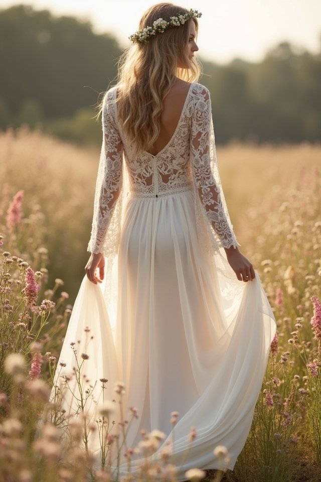fluttering lace sleeve styles