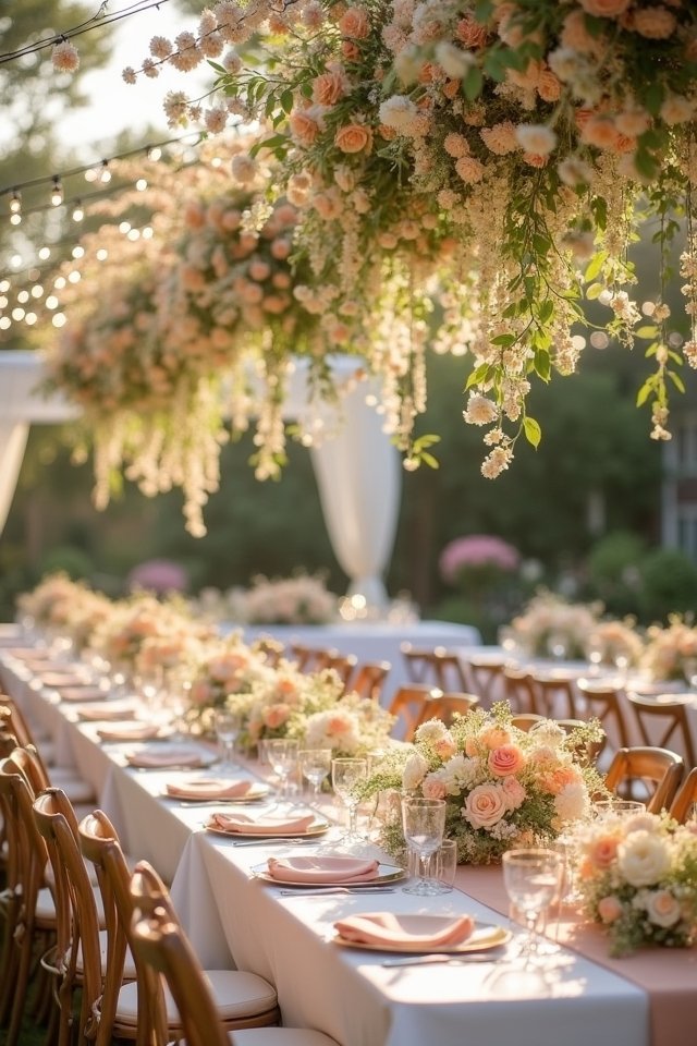 gentle peach wedding elegance